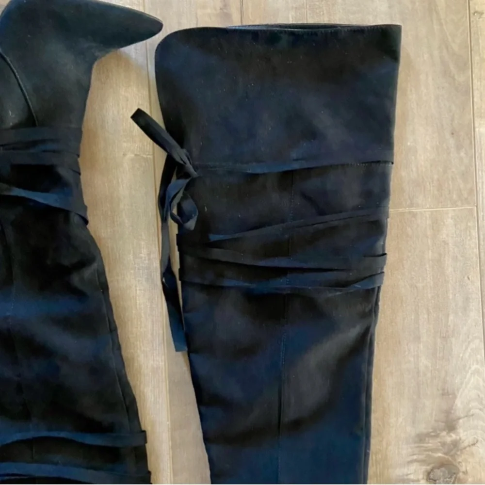 ShoeDazzle Reese Thigh-High Boot in Black